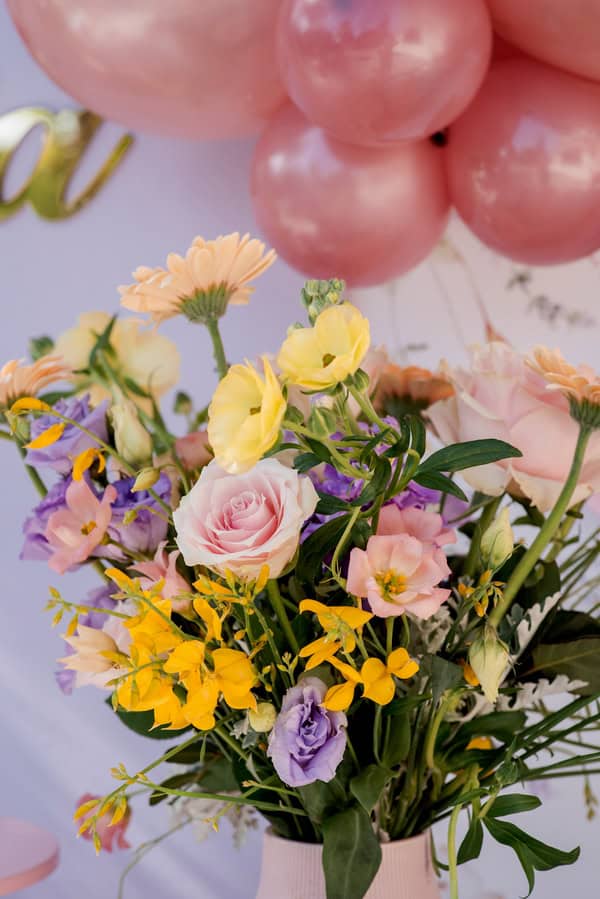 Ideas For Girly Baptism With Pastel Colors And Flowers