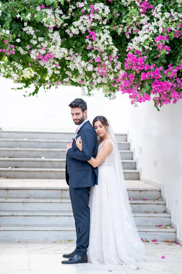 Romantic Summer Wedding With White And Blue Details