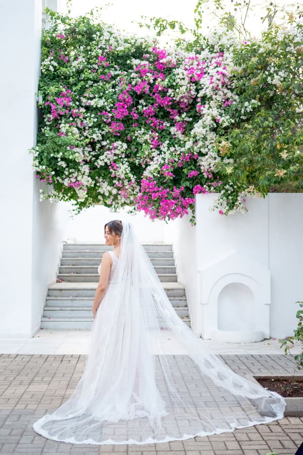 Romantic Summer Wedding With White And Blue Details
