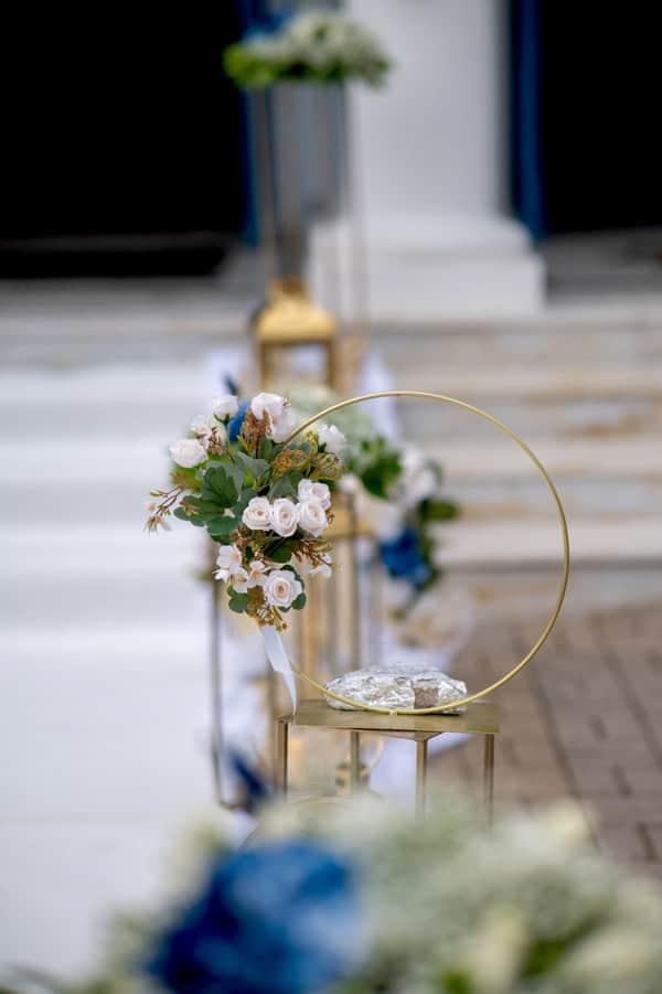 Romantic Summer Wedding With White And Blue Details