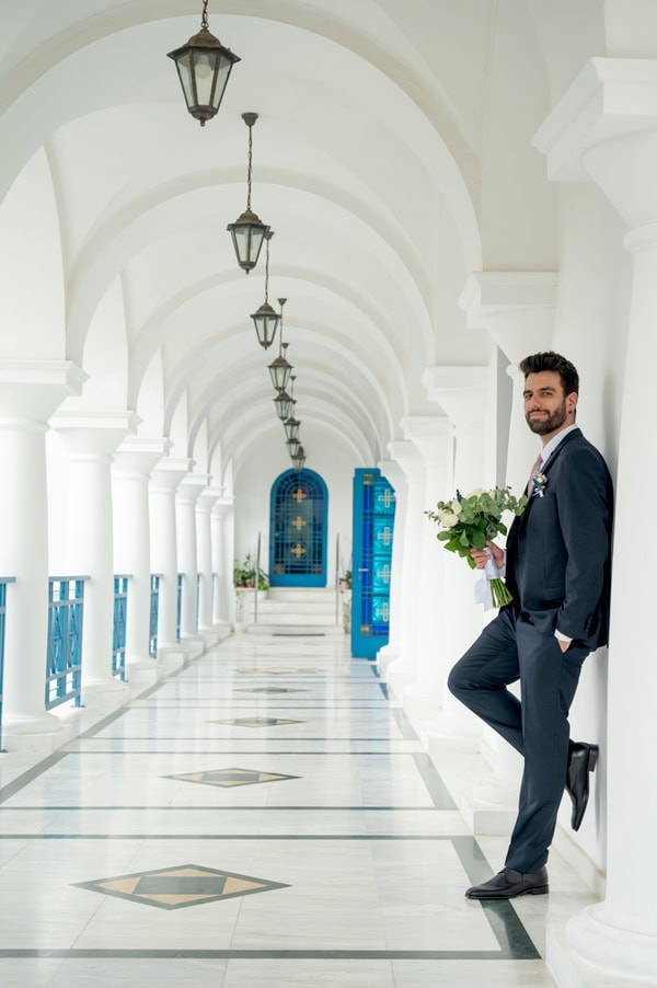 Romantic Summer Wedding With White And Blue Details