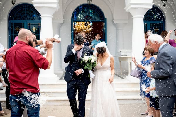 Romantic Summer Wedding With White And Blue Details