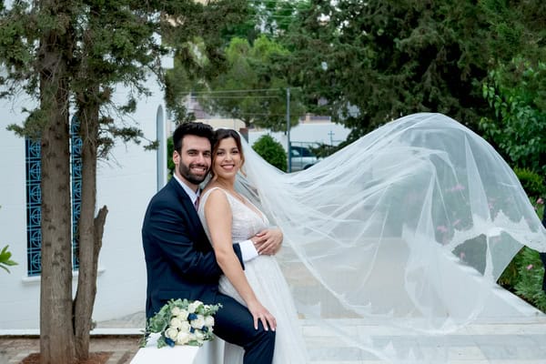 Romantic Summer Wedding With White And Blue Details