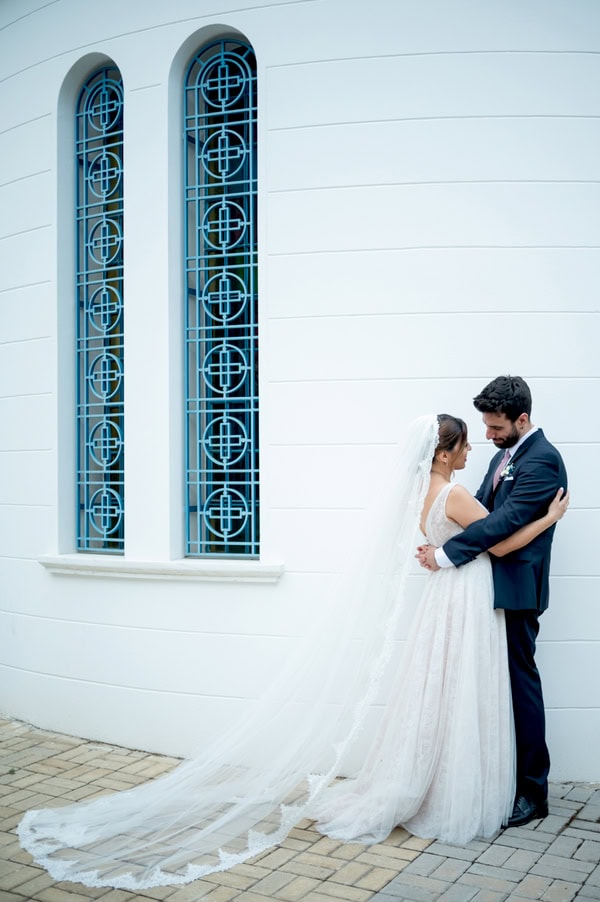 Romantic Summer Wedding With White And Blue Details