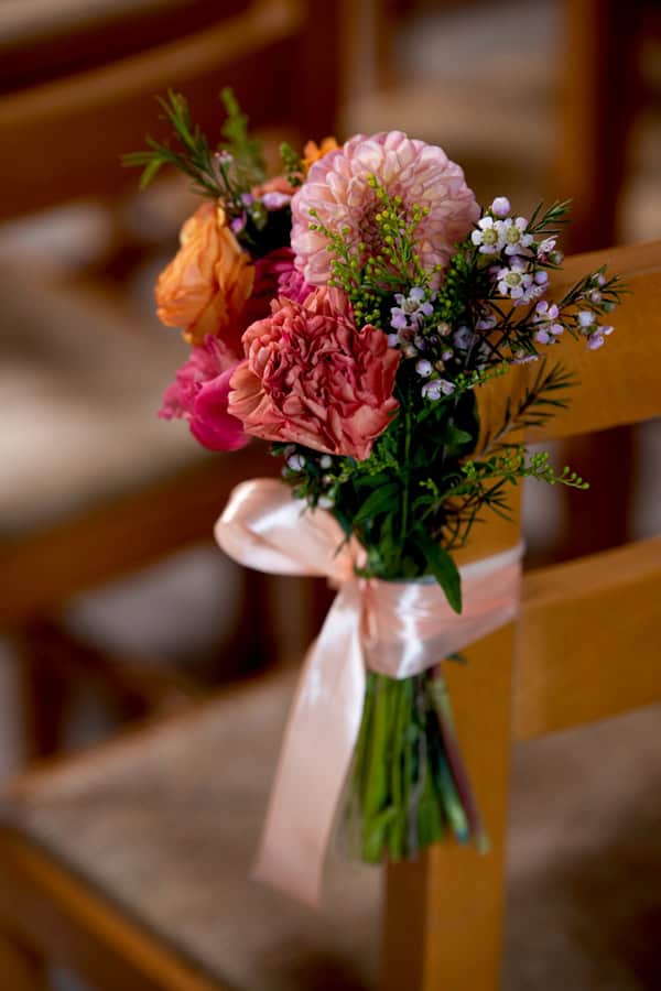 Romantic Wedding With Bright Colors And Wildflowers
