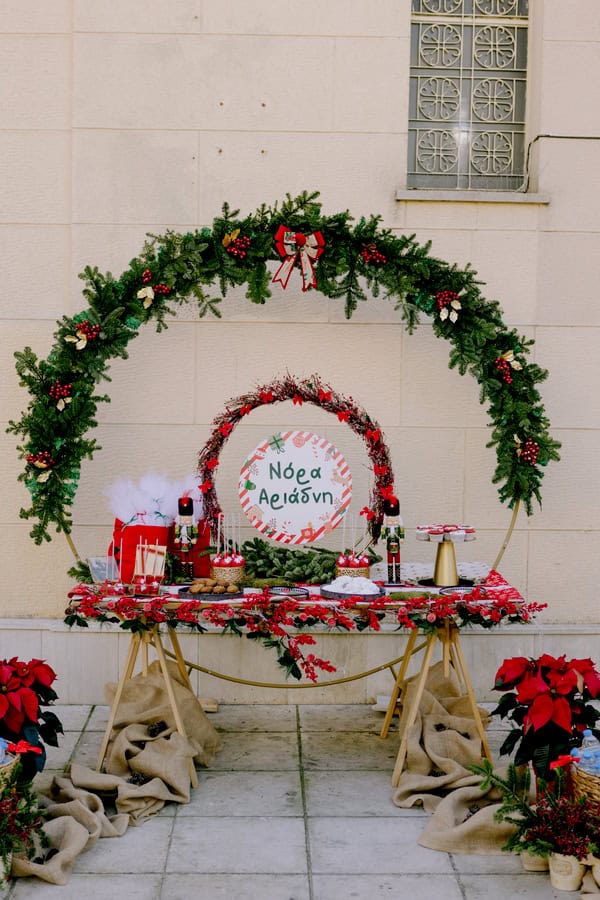 Winter Baptism Christmas Decorations Beautiful Details