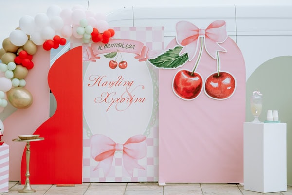 Cute Modern Decoration Ideas Cherry Theme Baptism