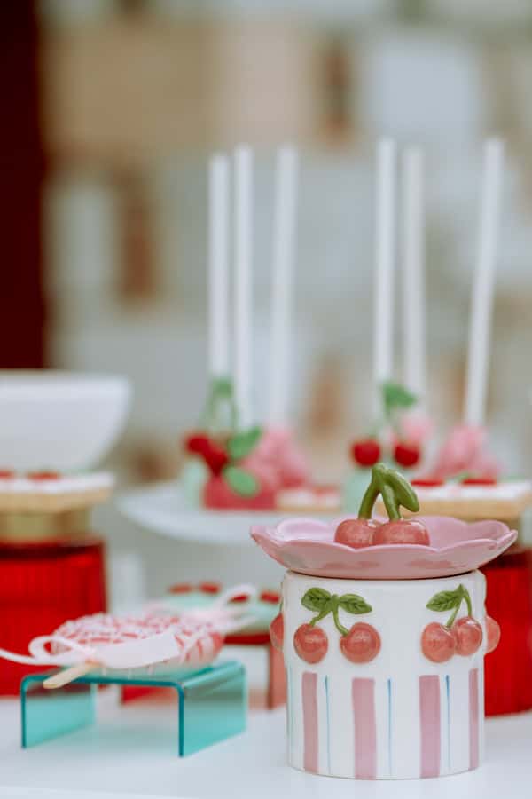 Cute Modern Decoration Ideas Cherry Theme Baptism