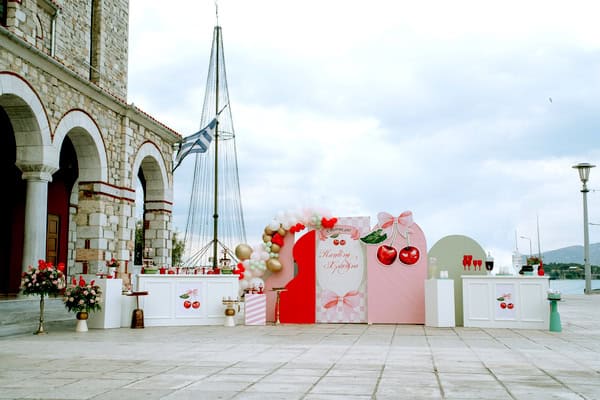 Cute Modern Decoration Ideas Cherry Theme Baptism