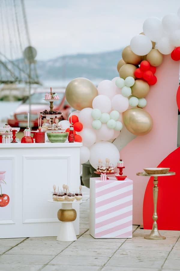 Cute Modern Decoration Ideas Cherry Theme Baptism