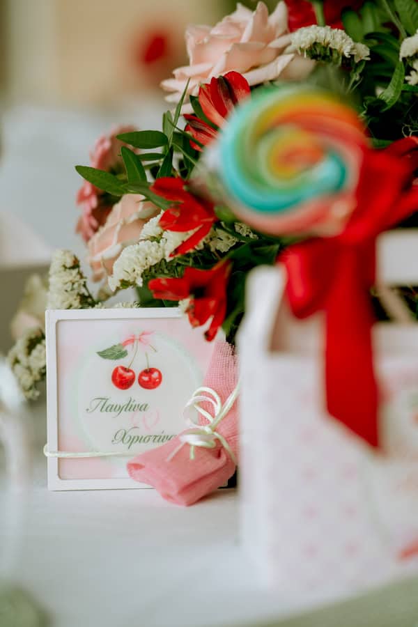 Cute Modern Decoration Ideas Cherry Theme Baptism