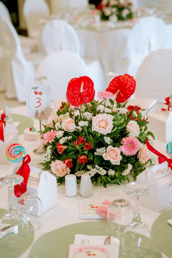 Cute Modern Decoration Ideas Cherry Theme Baptism