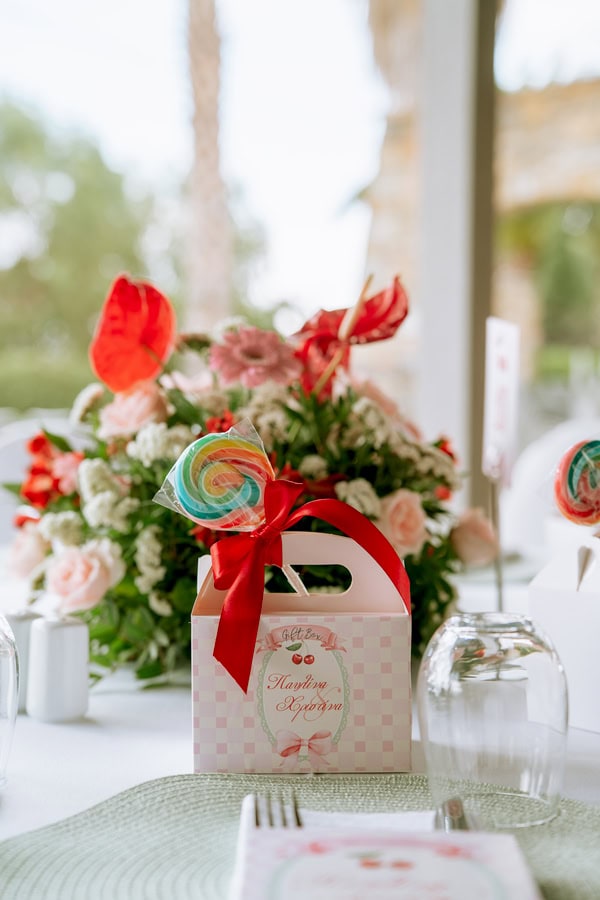 Cute Modern Decoration Ideas Cherry Theme Baptism