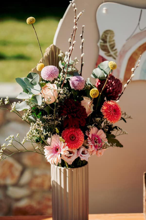 Ideas For A Boho Autumn Baptism With Colorful Floral Details