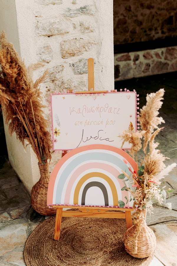 Ideas For A Boho Autumn Baptism With Colorful Floral Details