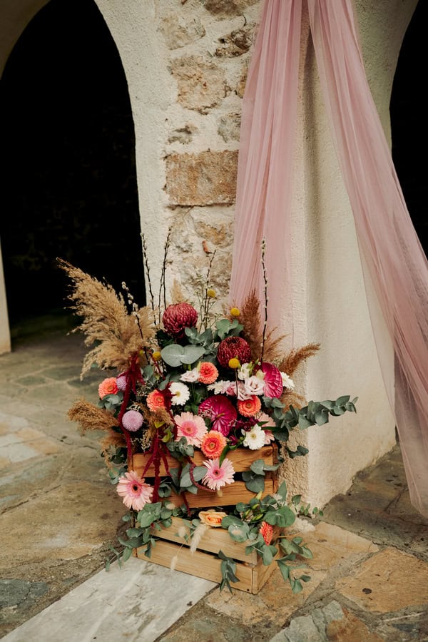 Ideas For A Boho Autumn Baptism With Colorful Floral Details