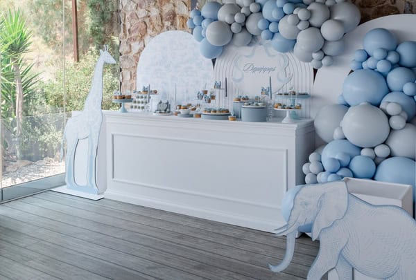 Ideas For A Dior Inspired Baptism With Baby Blue Details