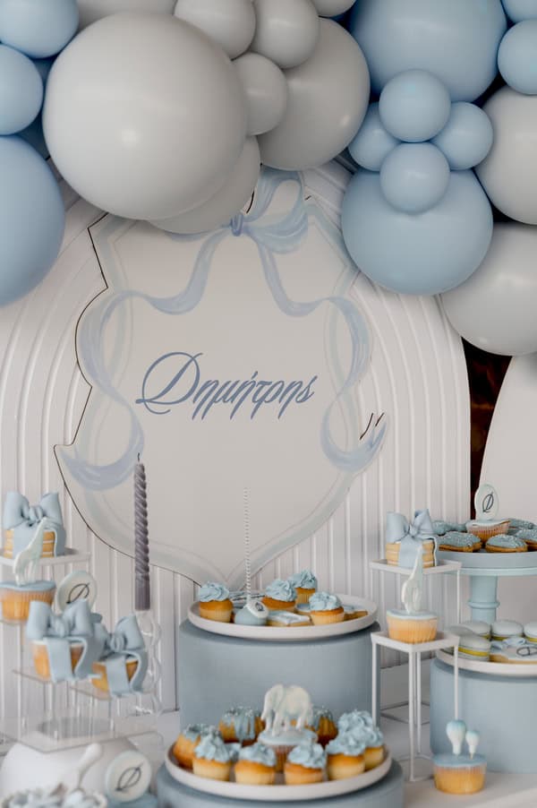 Ideas For A Dior Inspired Baptism With Baby Blue Details