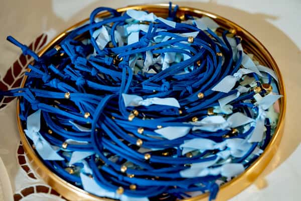 Summer Baptism Blue Gold Details