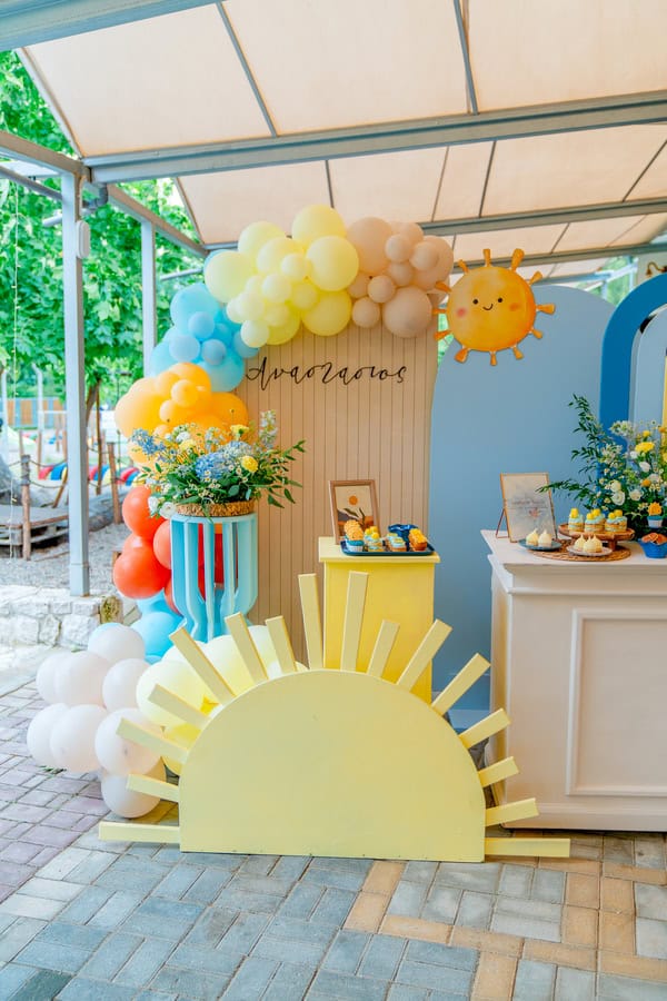 Beautiful Decoration Ideas Baptism Here Comes The Sun Theme