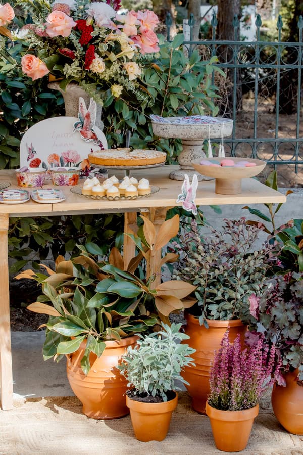 Ideas For Romantic Girly Floral Baptism Hummingbird Theme