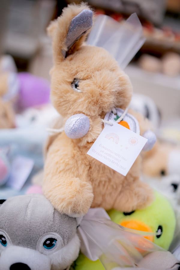 Ideas For Boho Baptism Adopt A Stuffed Animal Pastel Colors