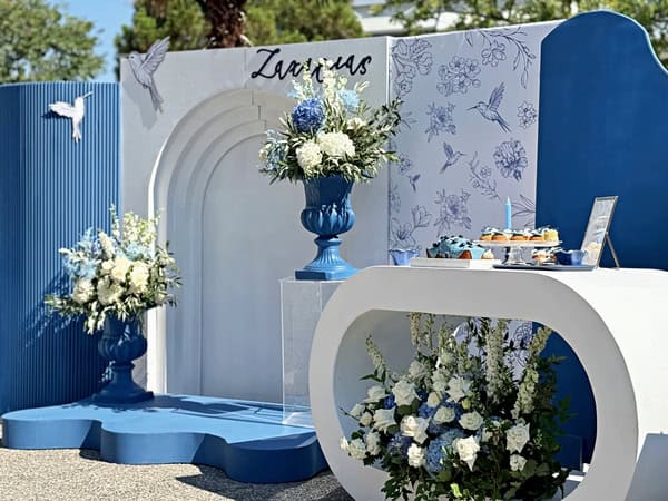 Ideas For Boy Baptism Blue White Hummingbird