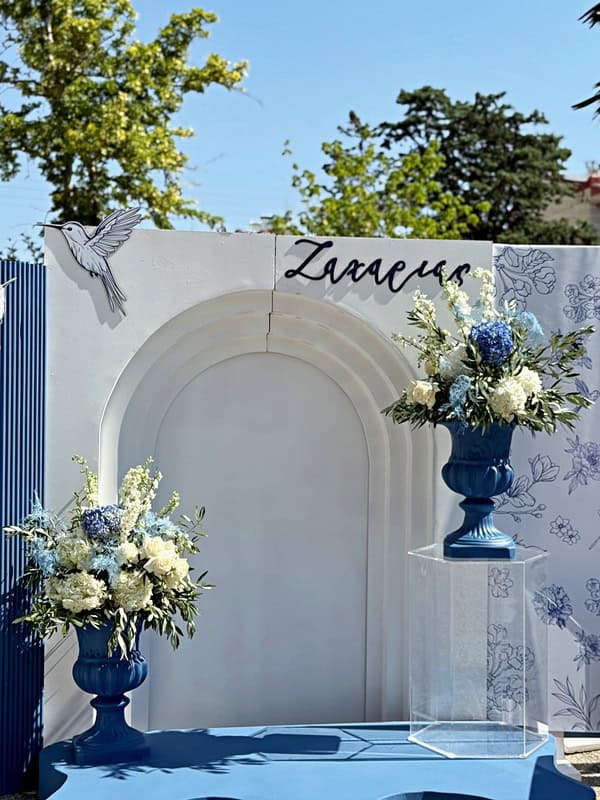 Ideas For Boy Baptism Blue White Hummingbird