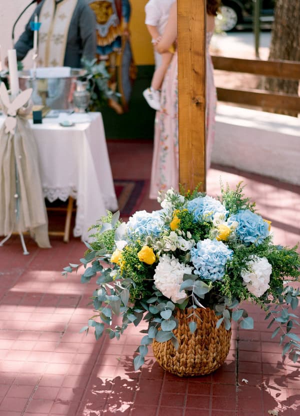 Baby Boy Baptism Bunny Theme Blue Yellow Ideas