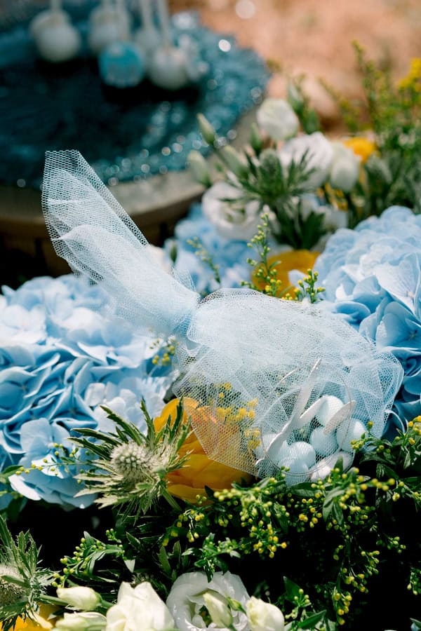 Baby Boy Baptism Bunny Theme Blue Yellow Ideas