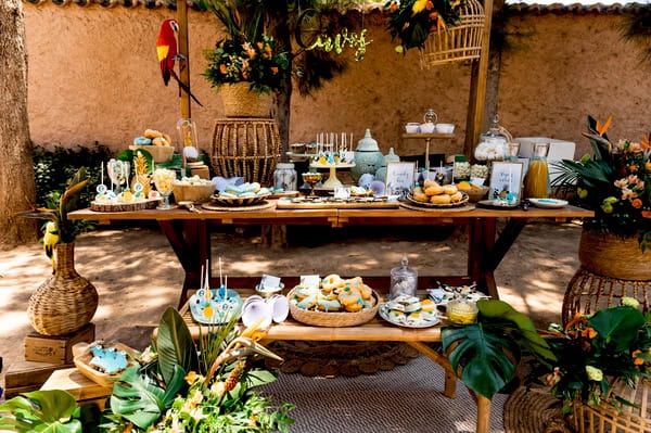 Beautiful Boy Baptism Tropical Theme Exotic Decoration