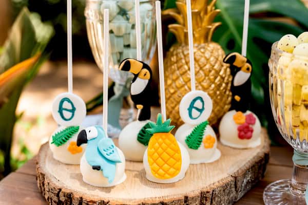 Beautiful Boy Baptism Tropical Theme Exotic Decoration