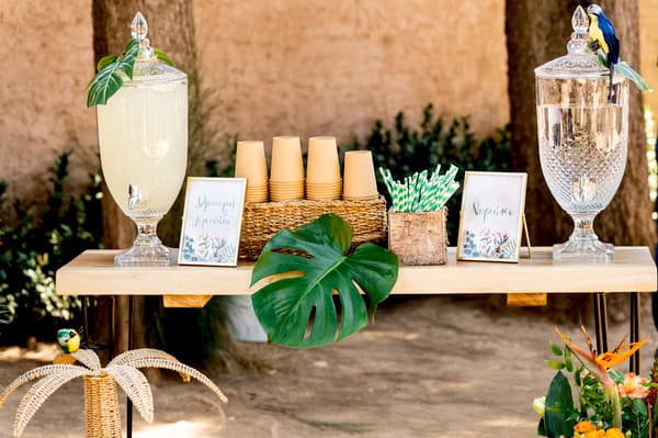 Beautiful Boy Baptism Tropical Theme Exotic Decoration