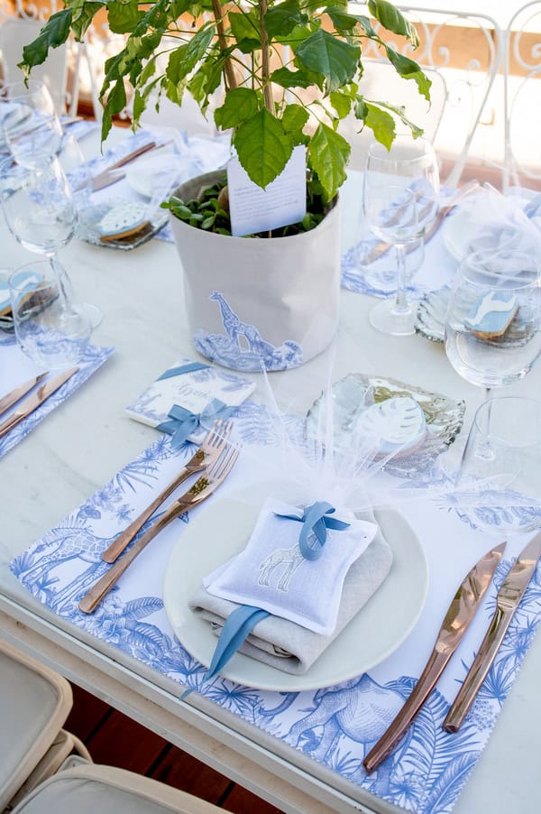 Boy Baptism Safari Toile De Jouy Ideas