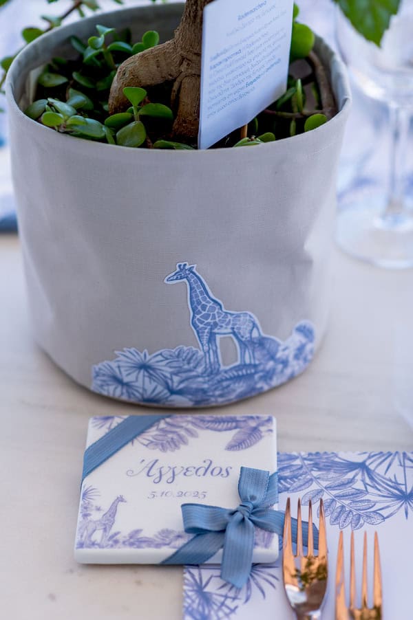 Boy Baptism Safari Toile De Jouy Ideas