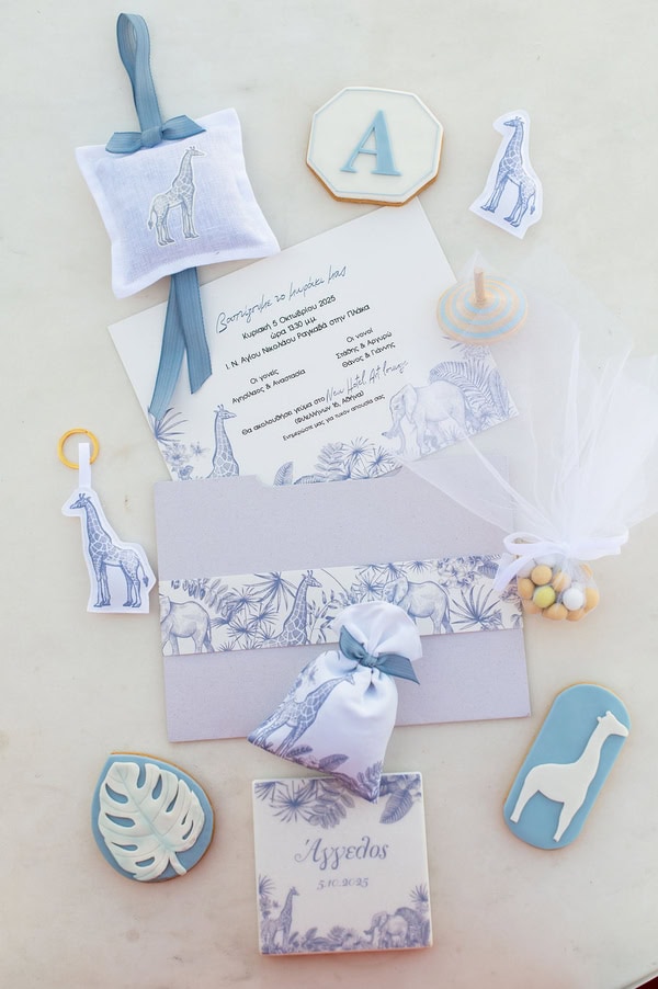 Boy Baptism Safari Toile De Jouy Ideas