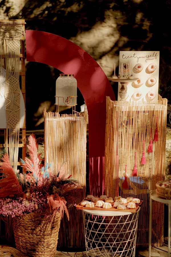 Decorative Ideas Boem Girl Baptism Pink Hues