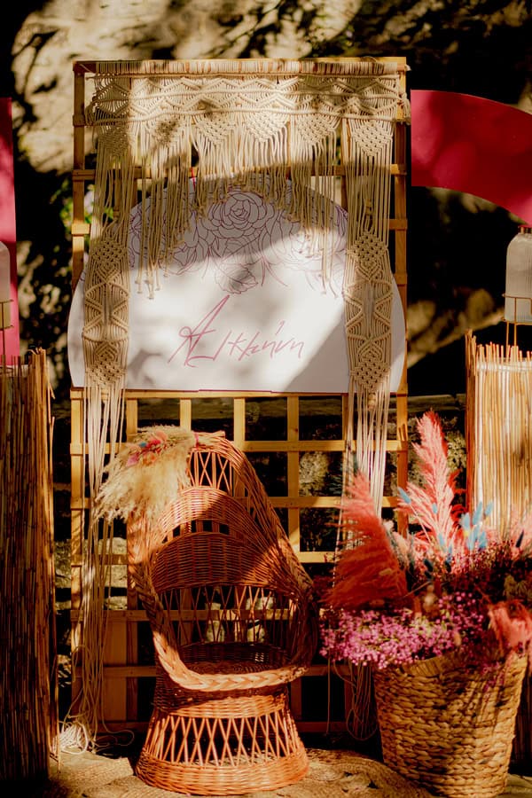 Decorative Ideas Boem Girl Baptism Pink Hues