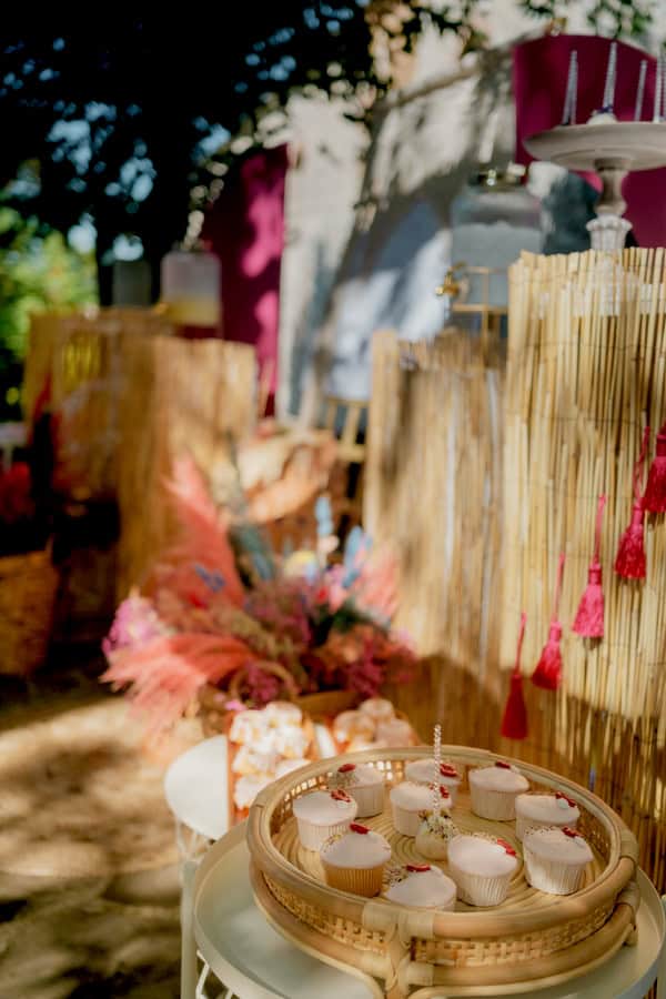 Decorative Ideas Boem Girl Baptism Pink Hues