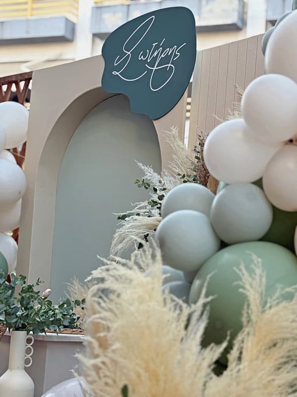 Ideas For Boho Chic Baptism Mint White Pampas Eucalyptus