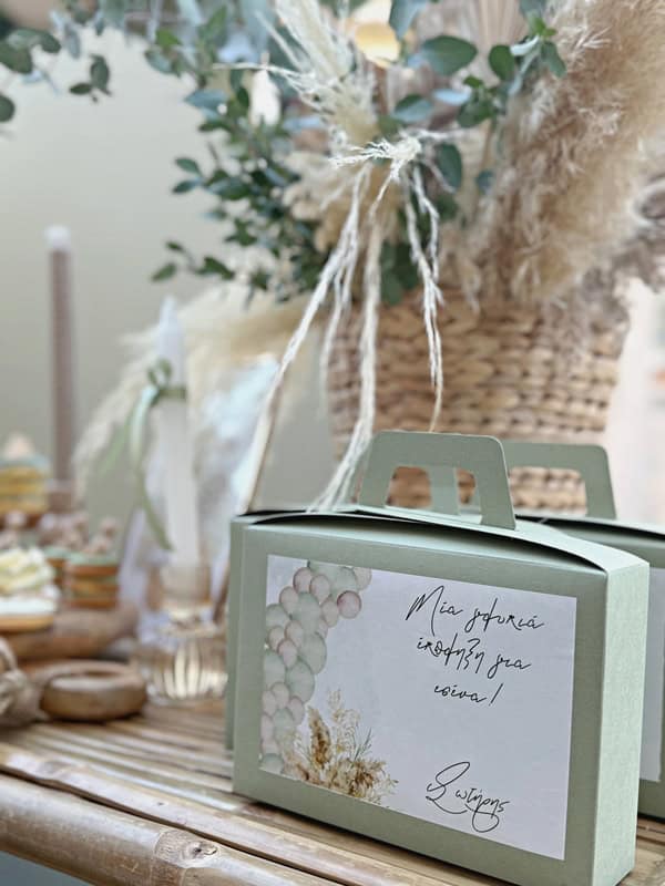 Ideas For Boho Chic Baptism Mint White Pampas Eucalyptus