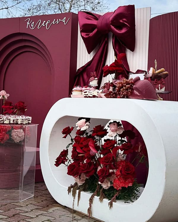 Ideas Impressive Baptism Statement Bow Red Flowers
