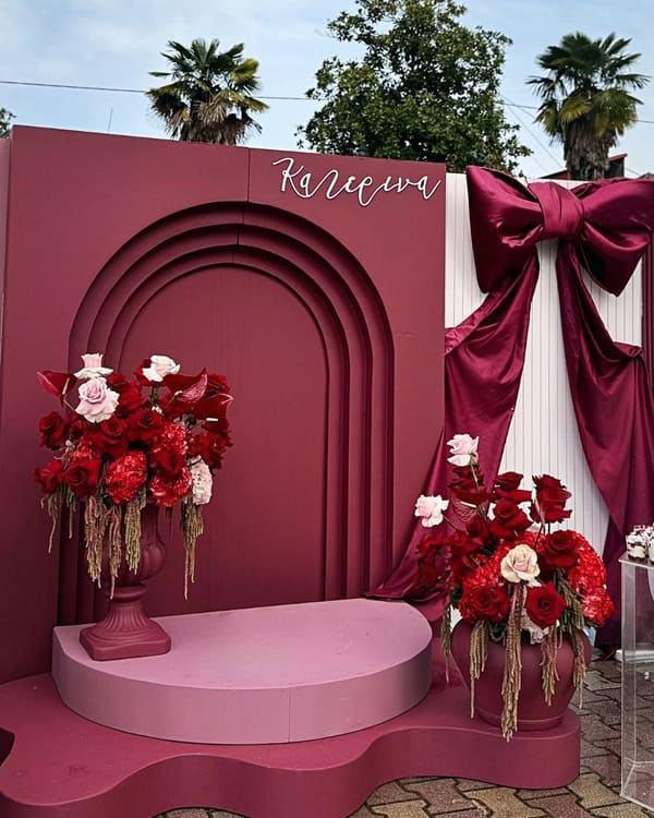 Ideas Impressive Baptism Statement Bow Red Flowers