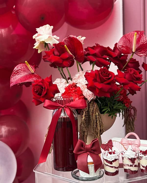 Ideas Impressive Baptism Statement Bow Red Flowers