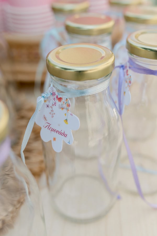 Romantic Baptism Details Pastel Flowers