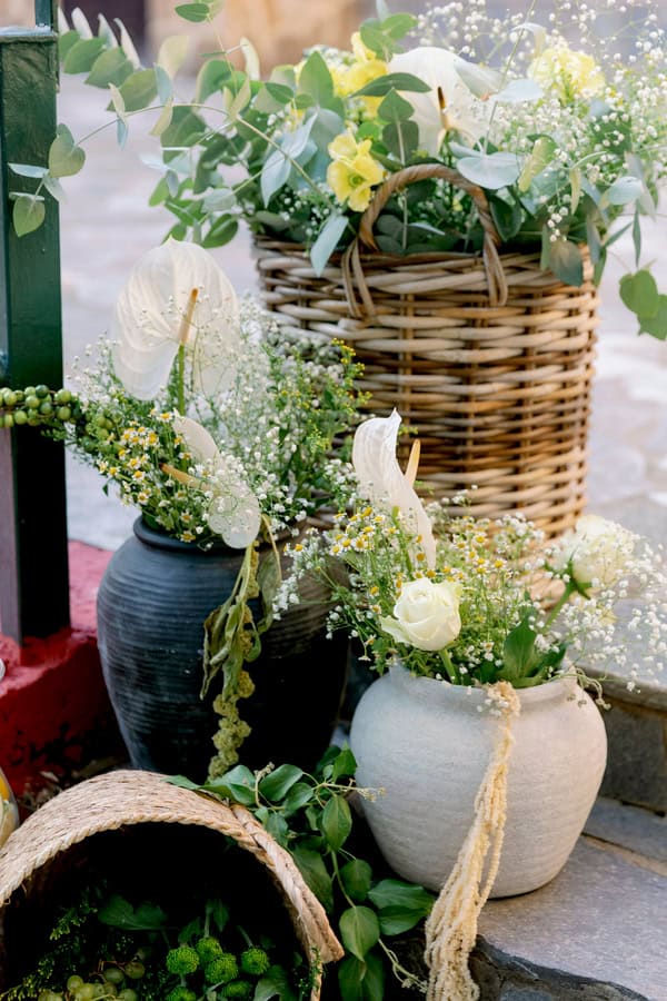 Rustic Boho Baptism Decoration Herbs Lemons