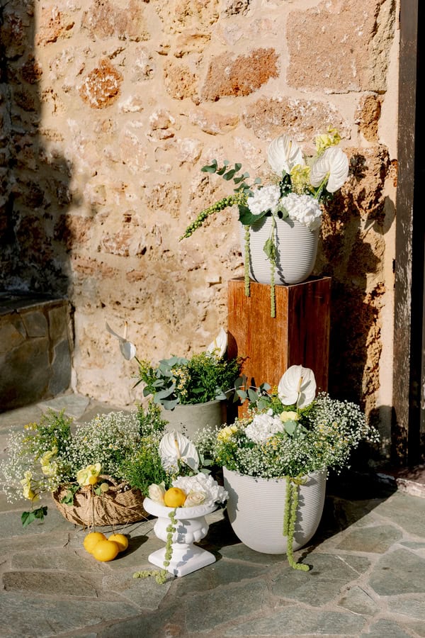 Rustic Boho Baptism Decoration Herbs Lemons
