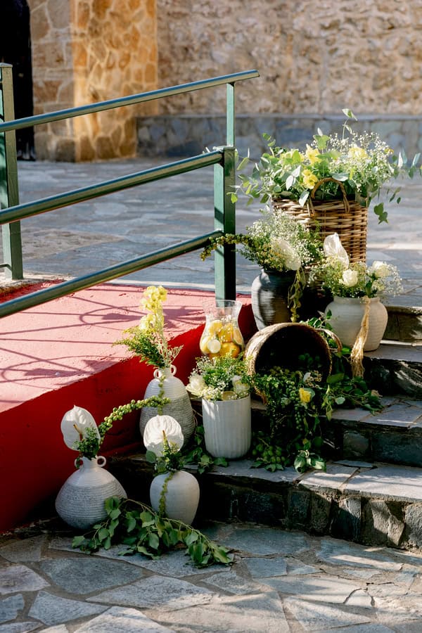 Rustic Boho Baptism Decoration Herbs Lemons