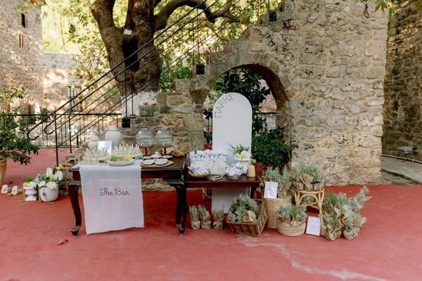 Rustic Boho Baptism Decoration Herbs Lemons