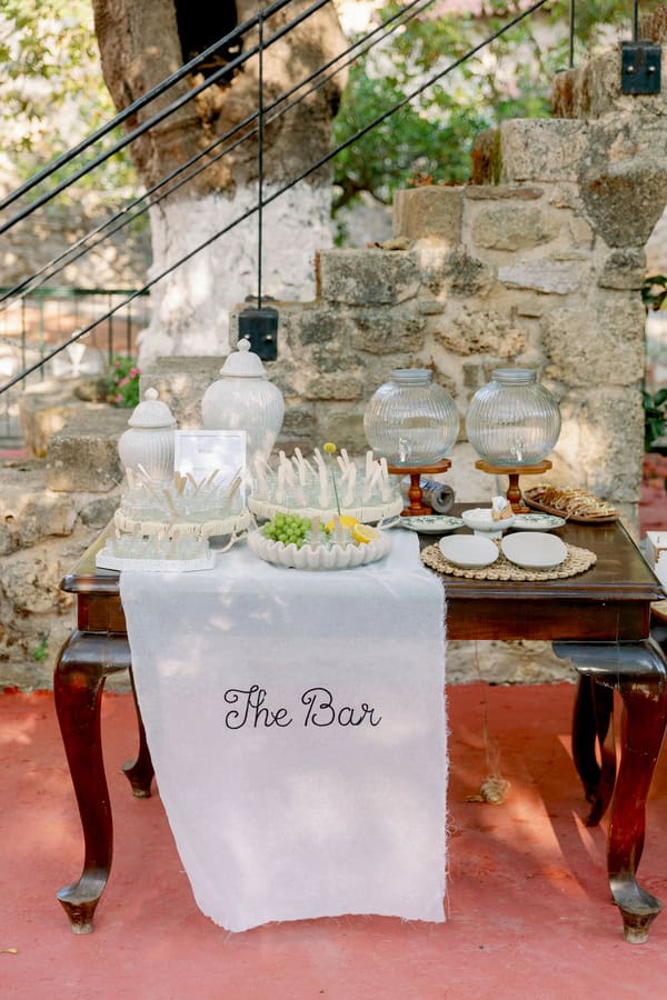 Rustic Boho Baptism Decoration Herbs Lemons